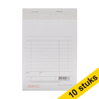 Aanbieding: 10x 123inkt kassablok wit met carbon (2 x 50 vellen)