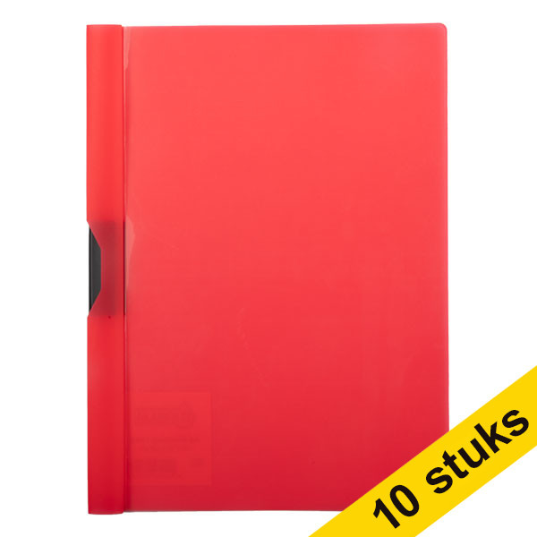 Aanbieding: 10x 123inkt klemmap rood A4 voor 30 pagina's  300600 - 1