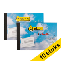 Aanbieding: 10x 123inkt kwitantieboekje zelfkopiërend met copystop (50 vellen)