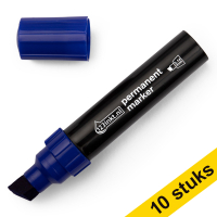 Aanbieding: 10x 123inkt permanent marker blauw (5 - 14 mm schuin)