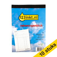 Aanbieding: 10x 123inkt rekeningenblok zelfkopiërend met copystop (50 vellen)