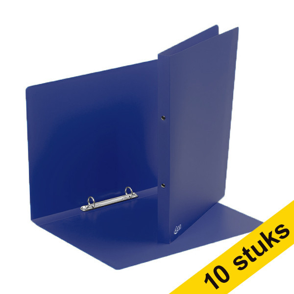 Aanbieding: 10x 123inkt ringmap met 2 O-ringen blauw (21 mm)  301400 - 1