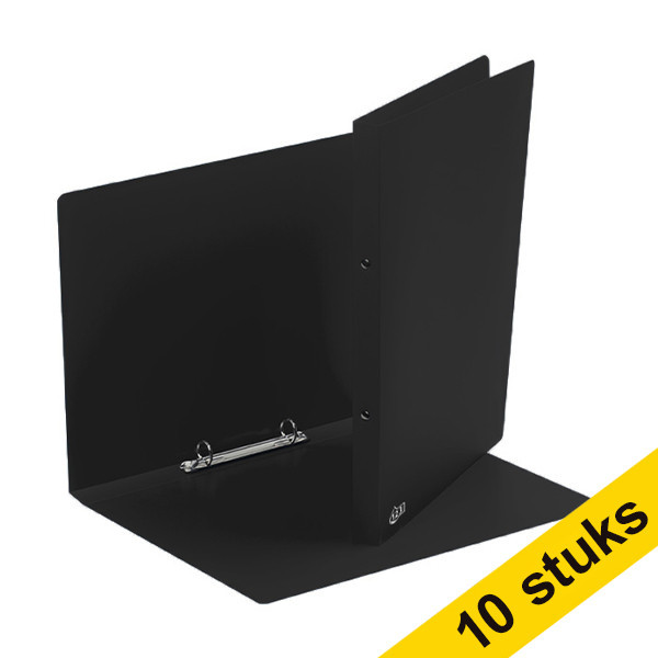 Aanbieding: 10x 123inkt ringmap met 2 O-ringen zwart (21 mm)  301399 - 1