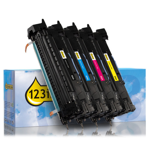 Aanbieding: 123inkt huismerk set voor HP 824A: HP CB384A, 85A, 86A, 87A drum zwart + 3 kleuren  130047 - 1