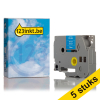 Aanbieding: 123inkt huismerk vervangt 5x Brother TZe-535 tape wit op blauw 12 mm