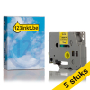 Aanbieding: 123inkt huismerk vervangt 5x Brother TZe-C31 tape zwart op fluorescerend geel 12 mm