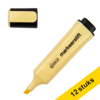 Aanbieding: 12x 123inkt markeerstift pastelgeel  300493