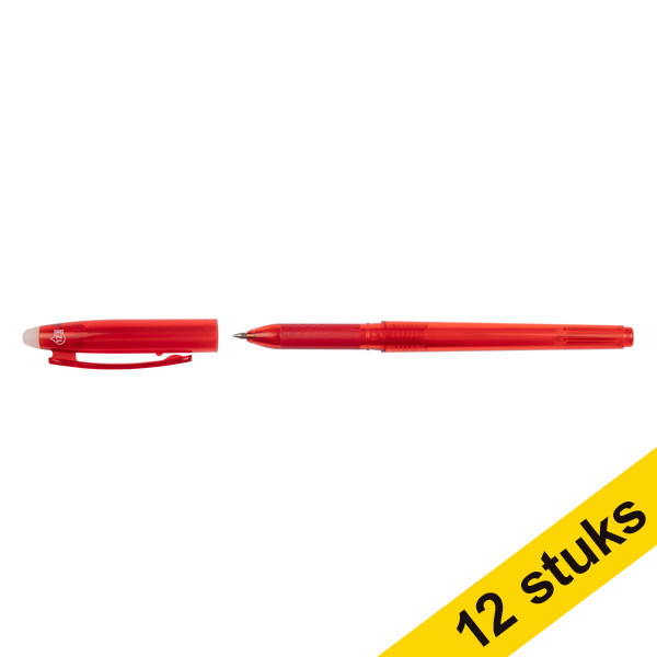 Aanbieding: 12x 123inkt uitwisbare balpen rood  301095 - 1