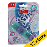 Aanbieding: 12x At Home Clean toiletblok Power Rings Pure Lavender (40 gram)  SAT00061