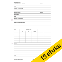 Aanbieding: 15x 123inkt werkbon zelfkopiërend met copystop (50 vellen)