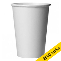 Aanbieding: 25x kartonnen koffiebekers wit (100 stuks)