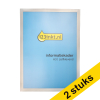 Aanbieding: 2x 123inkt informatiekader A3 zelfklevend zilver