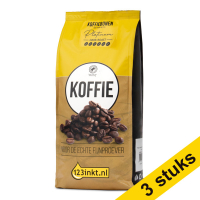 Aanbieding: 3x 123inkt Platinum dark roast koffiebonen 1 kg