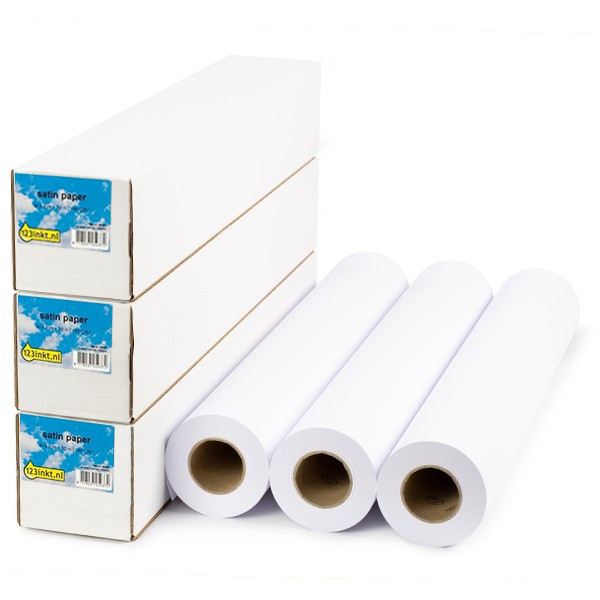 Aanbieding: 3x 123inkt Satin paper roll 914 mm x 30 m (190 g/m²)  302104 - 1