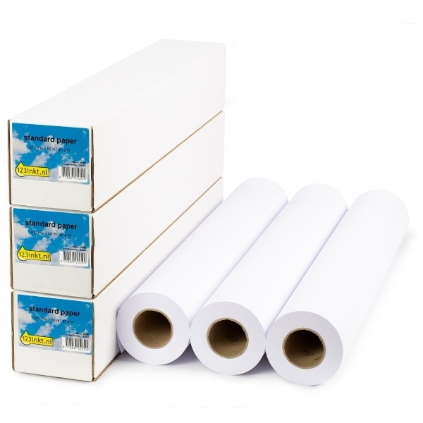 Aanbieding: 3x 123inkt Standard paper roll 610 mm x 50 m (90 g/m²) 1570B007C 155044 - 1