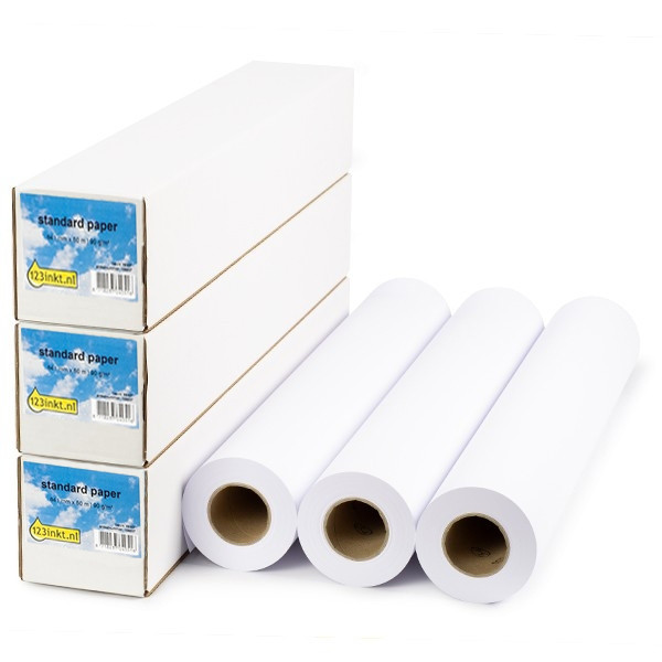 Aanbieding: 3x 123inkt Standard paper roll 841 mm x 50 m (90 g/m²)  302088 - 1