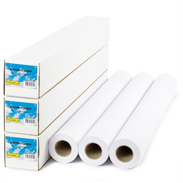 Aanbieding: 3x 123inkt Standard paper roll 914 mm x 50 m (90 g/m²) 1570B008C 155045 - 1