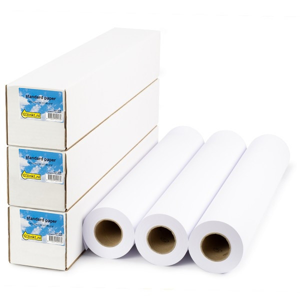 Aanbieding: 3x 123inkt Standard paper roll 914 mm x 90 m (90g/m²)  302092 - 1