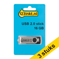 Aanbieding: 3x 123inkt USB 2.0-stick 16GB  340046