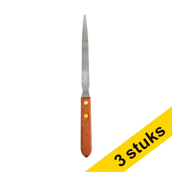 Aanbieding: 3x 123inkt briefopener met houten handgreep  302176 - 1