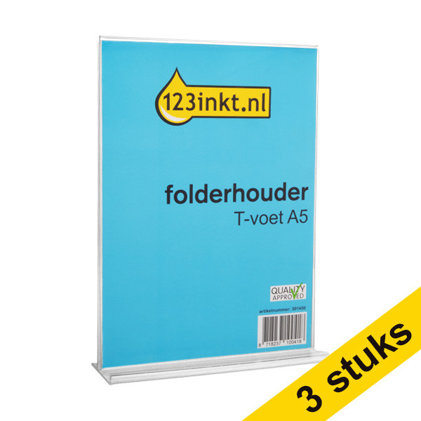 Aanbieding: 3x 123inkt folderhouder T-voet A5  301563 - 1