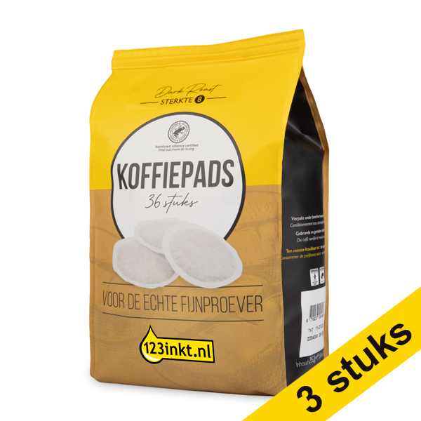 Aanbieding: 3x 123inkt koffiepads Dark Roast 36 stuks 52171C 301200 - 1