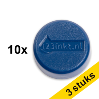 Aanbieding: 3x 123inkt magneten 20 mm blauw (10 stuks)