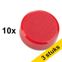 Aanbieding: 3x 123inkt magneten 20 mm rood (10 stuks)