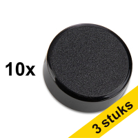 Aanbieding: 3x 123inkt magneten 20 mm zwart (10 stuks)  301289
