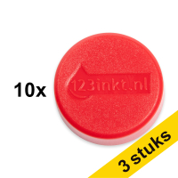 Aanbieding: 3x 123inkt magneten 30 mm rood (10 stuks)