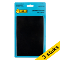 Aanbieding: 3x 123inkt zelfklevend vilt zwart 100 mm x 150 mm (2 stuks)