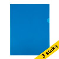 Aanbieding: 3x 123inkt zichtmap blauw transparant A4 120 micron (100 stuks)