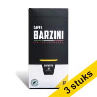 Aanbieding: 3x Barzini Ristretto koffiecups (22 stuks)