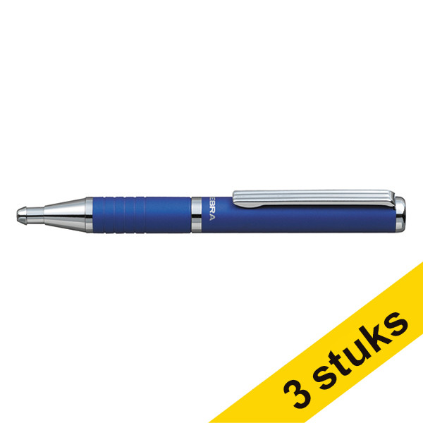 Aanbieding: 3x Zebra SL-F1 balpen donkerblauw  423801 - 1