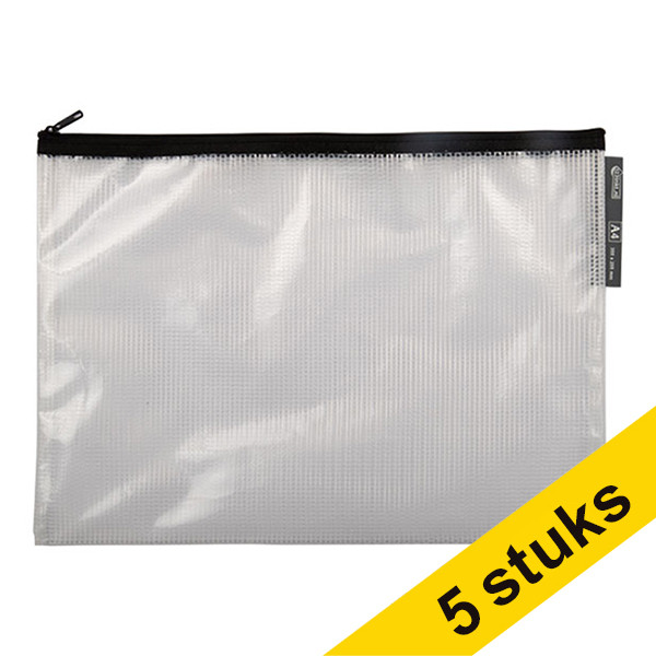 Aanbieding: 5x 123inkt Mesh-etui zwart (A4)  300603 - 1