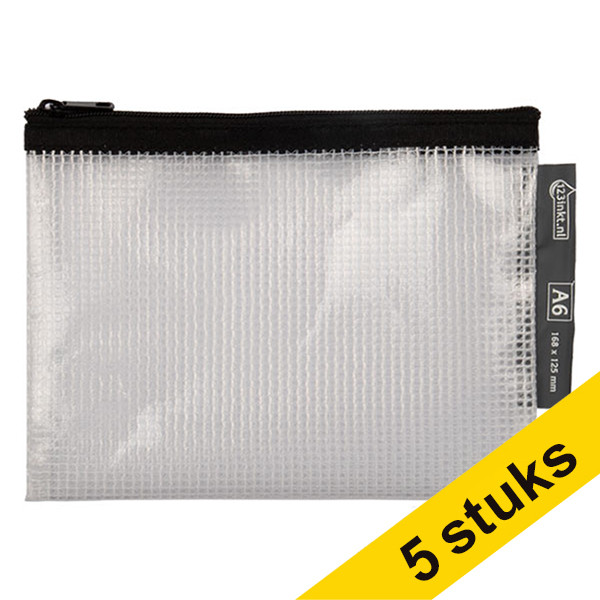 Aanbieding: 5x 123inkt Mesh-etui zwart (A6)  300605 - 1