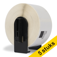 Aanbieding: 5x 123inkt huismerk vervangt Brother DK-11208 groot adreslabel