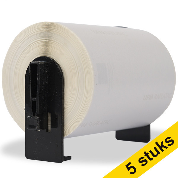 Aanbieding: 5x 123inkt huismerk vervangt Brother DK-11240 barcode label wit  650656 - 1