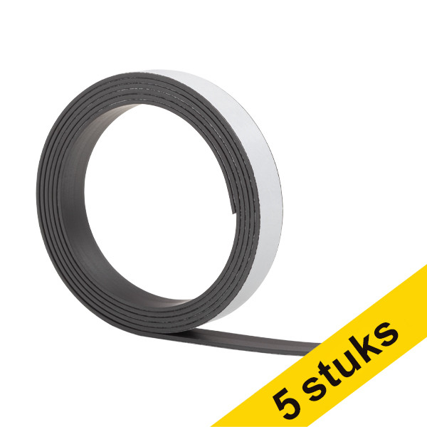 Aanbieding: 5x 123inkt magneetband zelfklevend 1 cm x 1 m  301865 - 1