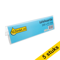 Aanbieding: 5x 123inkt tafelkaartje 210 x 61 mm  301571