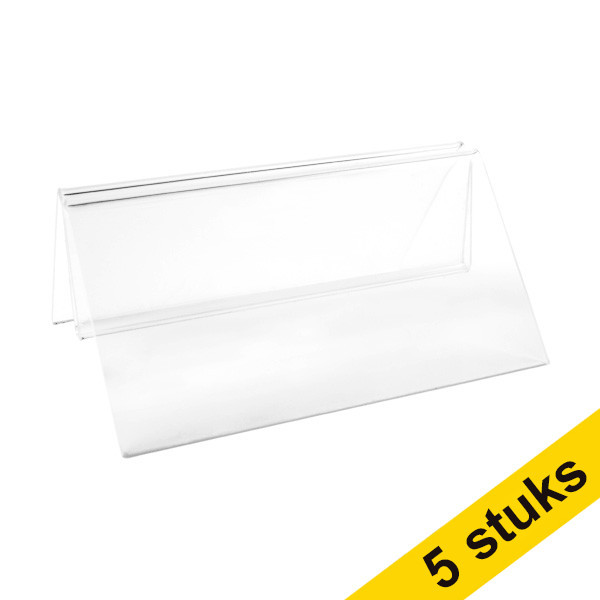 Aanbieding: 5x 123inkt transparante menukaarthouder 100 mm  301574 - 1