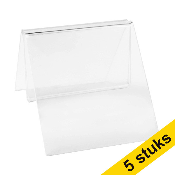 Aanbieding: 5x 123inkt transparante menukaarthouder 50 mm  301573 - 1