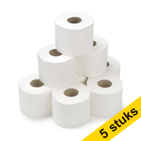 Aanbieding: 5x 123schoon huismerk toiletpapier 3-laags 8 rollen geschikt voor Tork T4 dispenser  SDR06026
