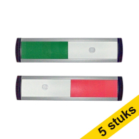 Aanbieding: 5x Posta Picto schuifbord groen/rood (12,5 x 3 cm)