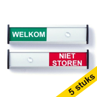 Aanbieding: 5x Posta Picto schuifbord welkom/niet storen (12,5 x 3 cm)