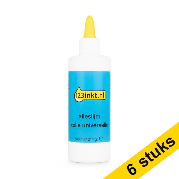 Aanbieding: 6x 123inkt alleslijm flacon (200 ml)  390545 - 1