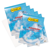 Aanbieding:  6x 123inkt fotopapier sticker PVC A4 transparant (10 stickers)  300343