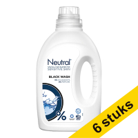 Aanbieding: 6x Neutral Zwart wasmiddel vloeibaar 1 liter (20 wasbeurten)