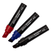 Aanbieding: Set 123inkt permanent markers zwart/rood/blauw (5 - 14 mm beitel)