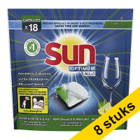 Aanbieding: Sun Optimum All-in 1 Vaatwascapsules Citroen (144 vaatwasbeurten)